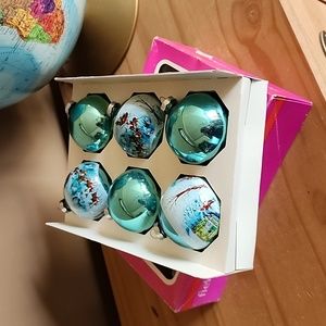 Vintage Fieldcraft Canada glass Christmas tree ornaments